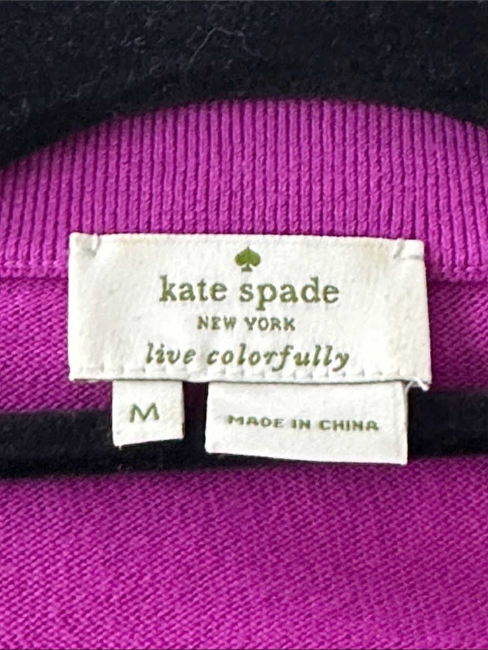 Kate Spade Leni Jewel Embellished 100% Cotton 3/4 Sleeve Purple Cardigan Size M - Picture 9 of 12